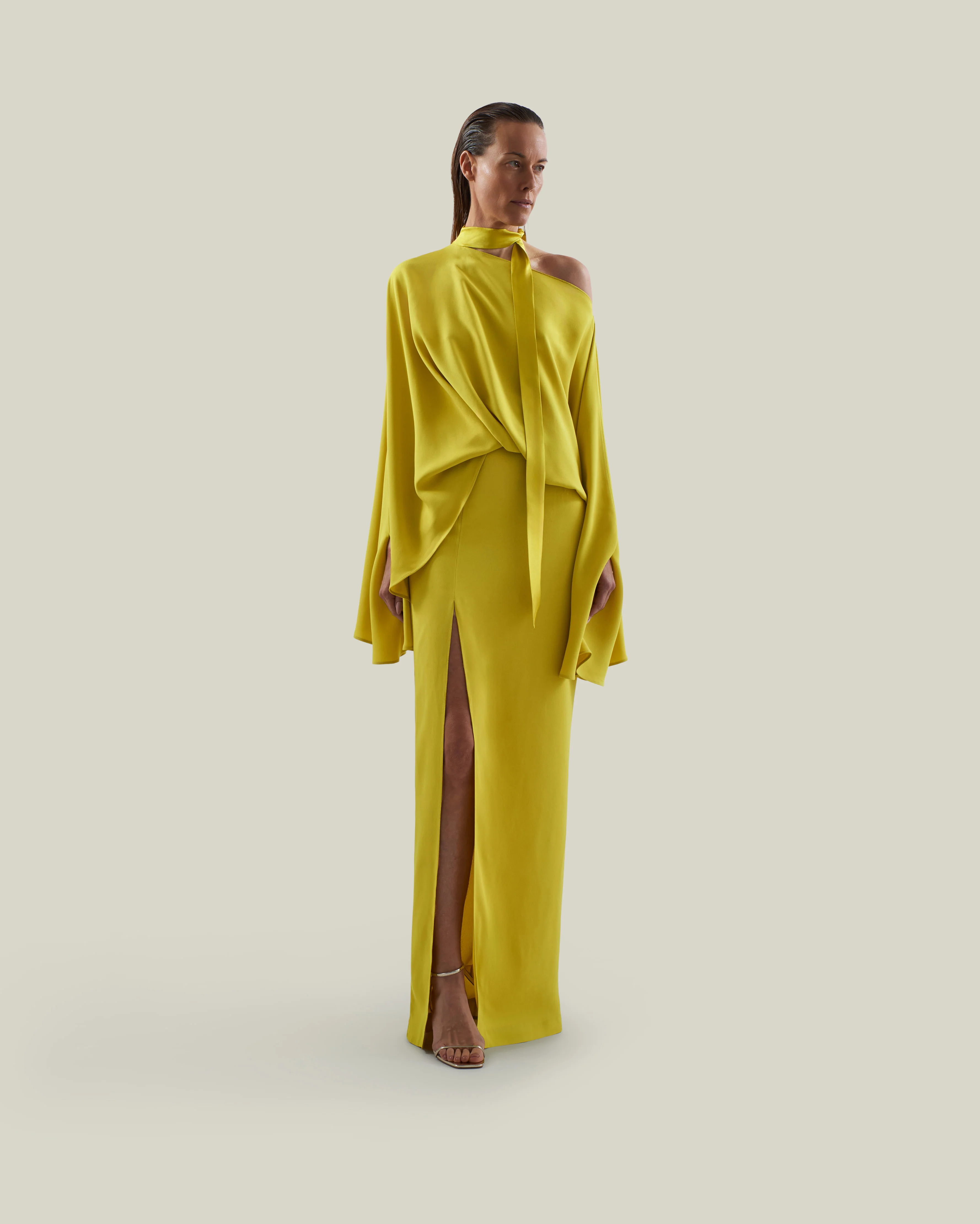 Brooks Dress in Acid Yellow