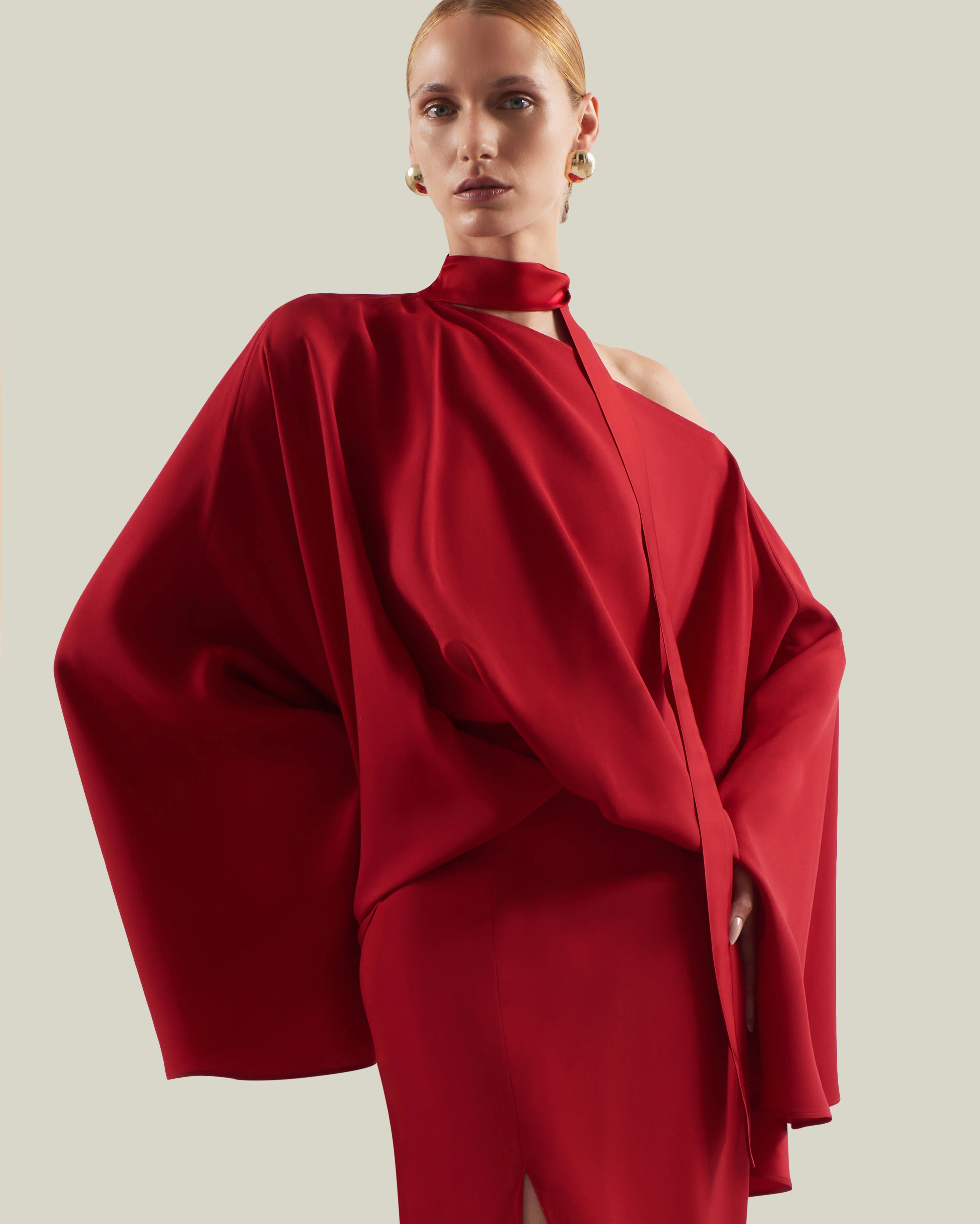 Brooks Dress in Ruby - Image 4