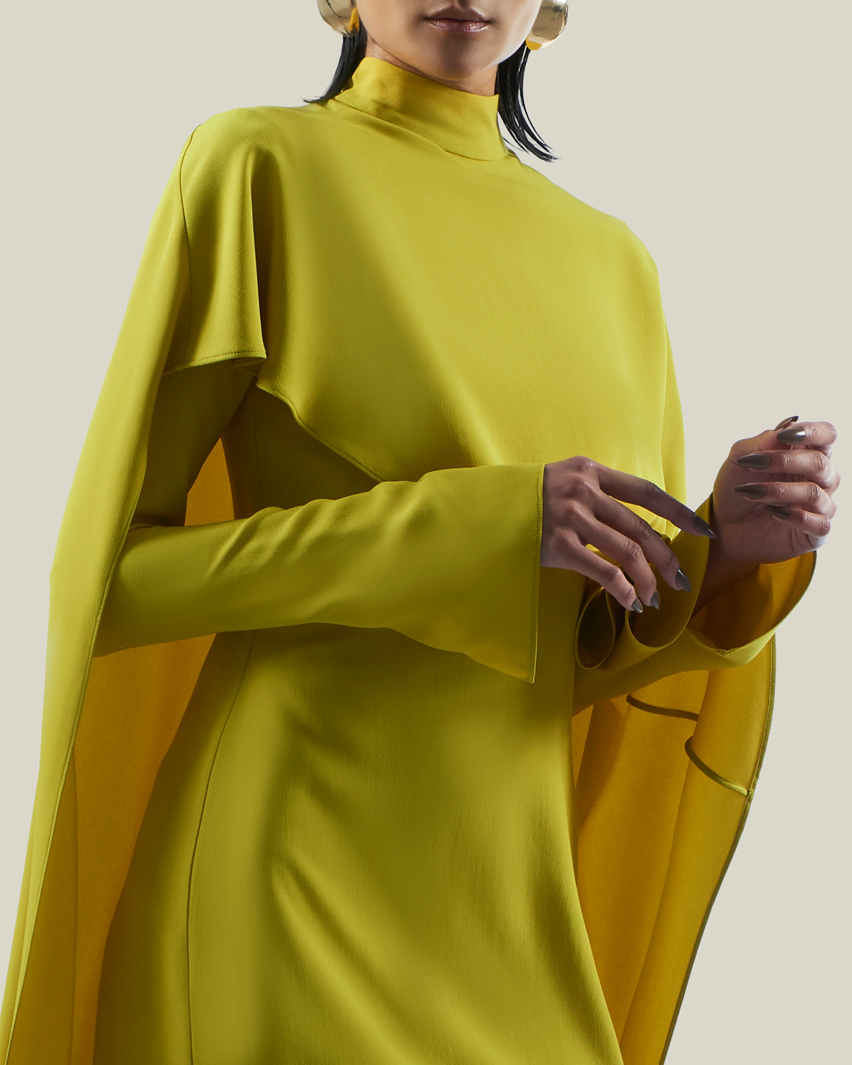 Carrington Midi Dress in Chartreuse - Image 4