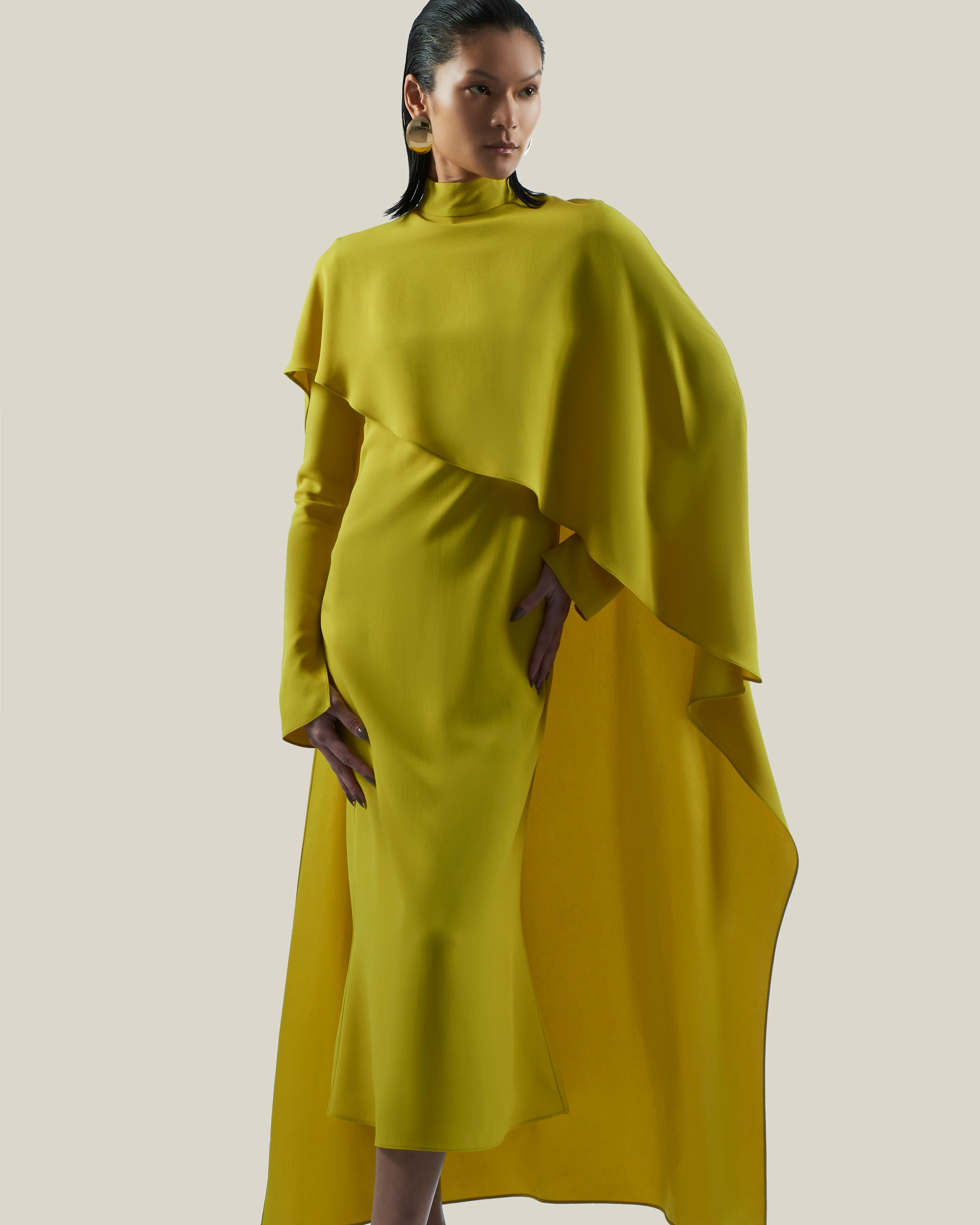 Carrington Midi Dress in Chartreuse - Image 5