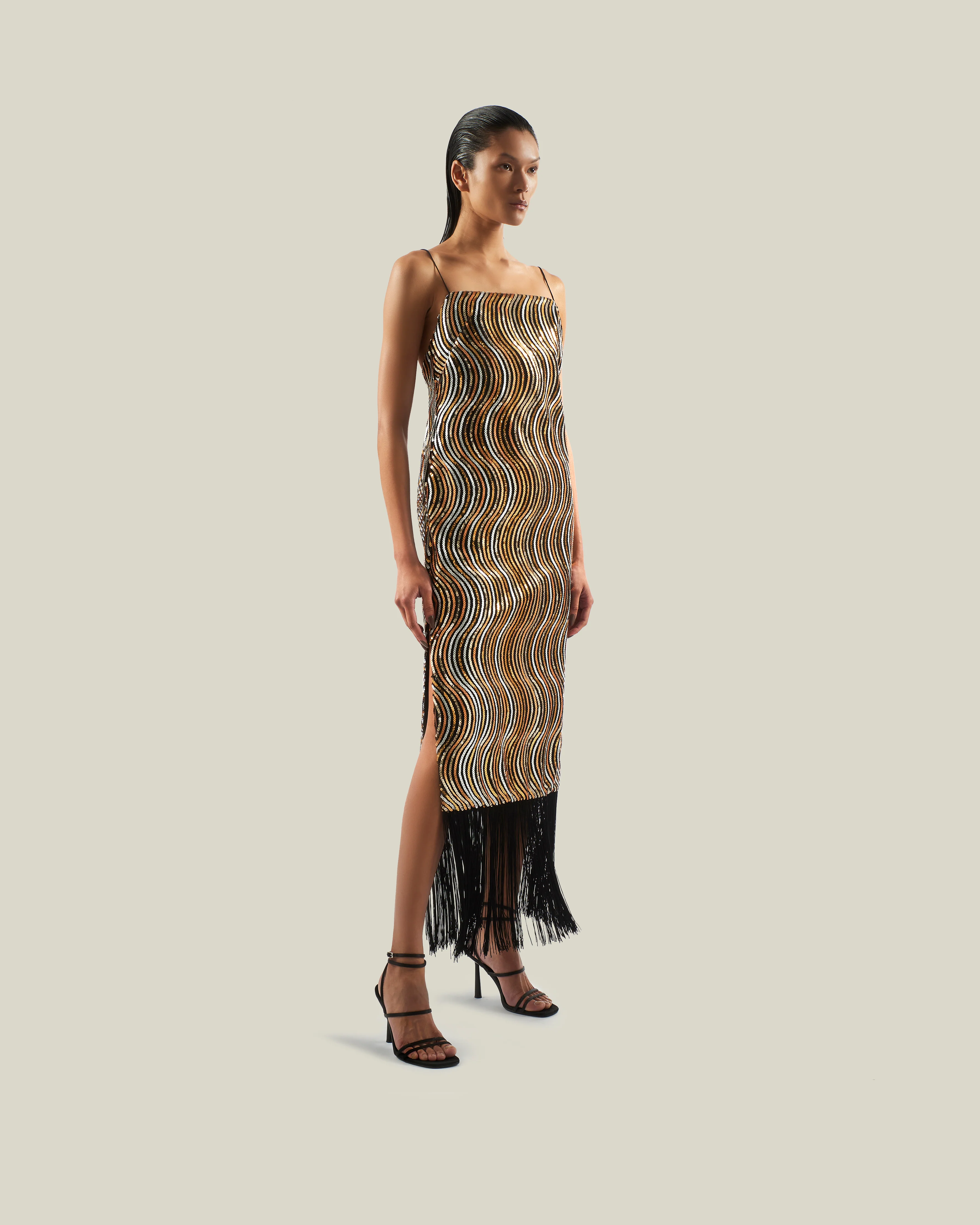 Hemingway Disco Dress in Gold