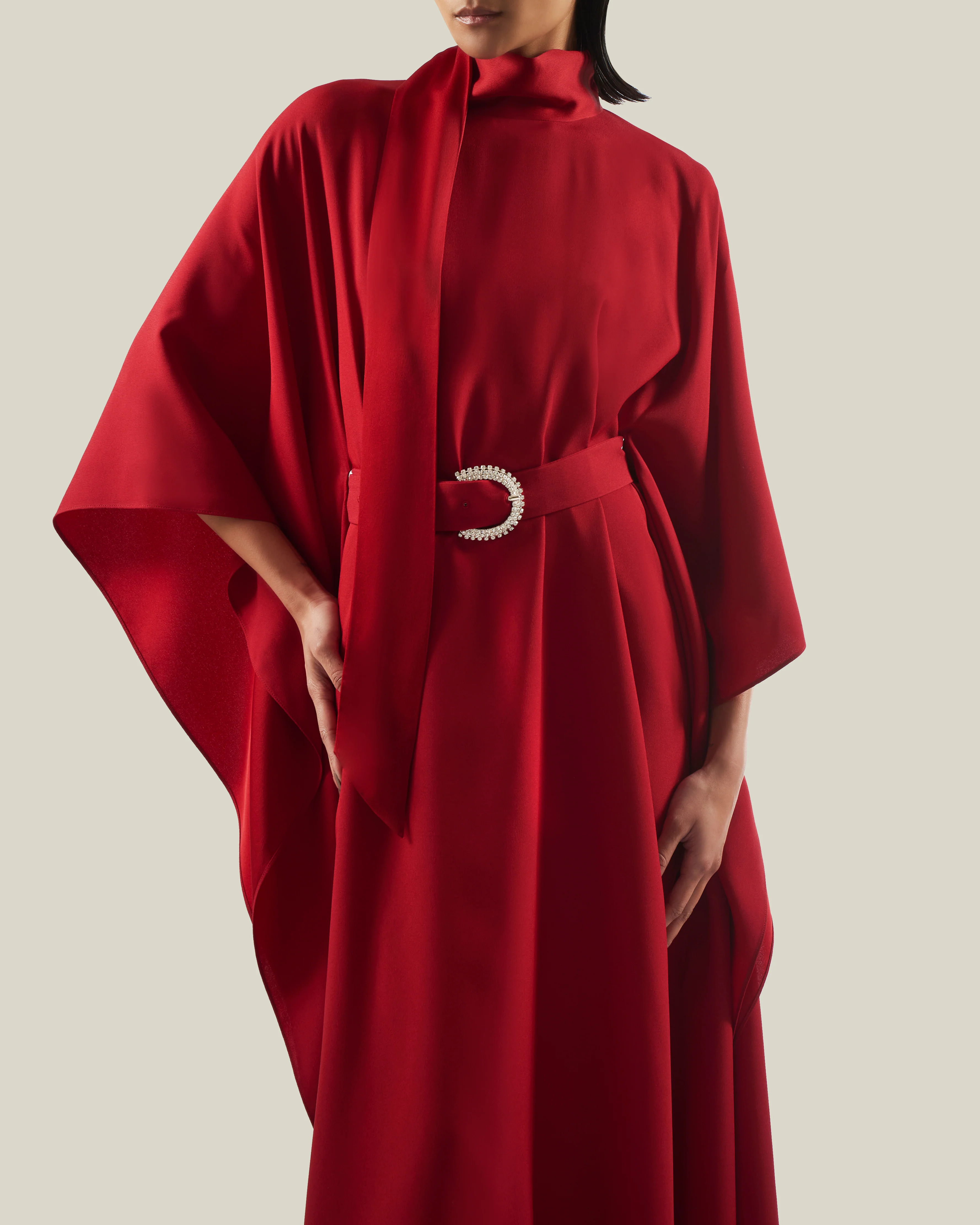 La Luna Crystal Kaftan in Ruby - Image 5