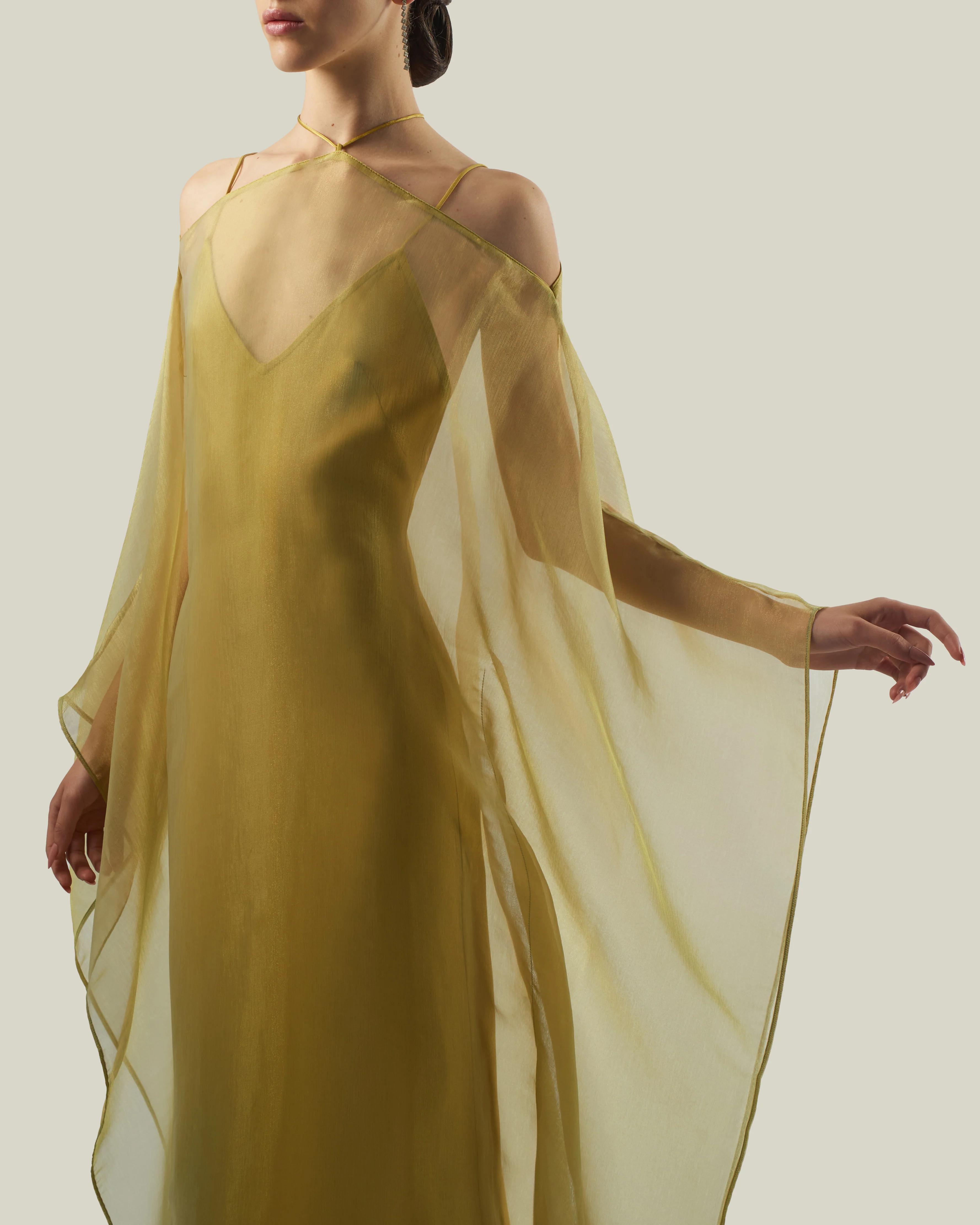 Sza Sza Spirito Kaftan in Gold Kiwi - Image 4